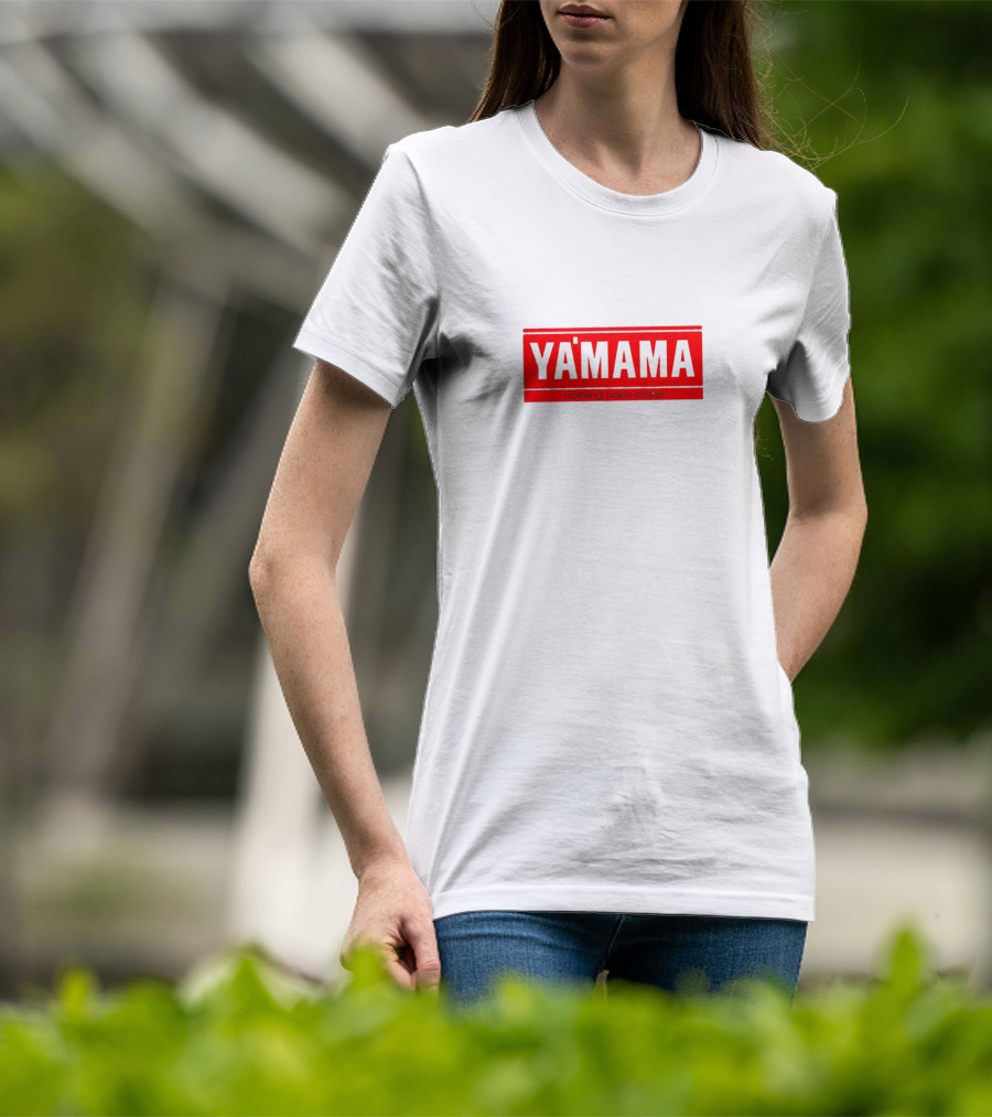 Yamama Nothing Rides Better Parody Logo Red And White T-Shirt