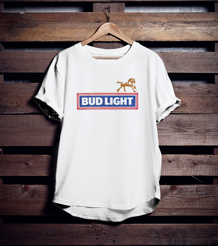 Bud Light Golden Horse Logo Ringer T-Shirt