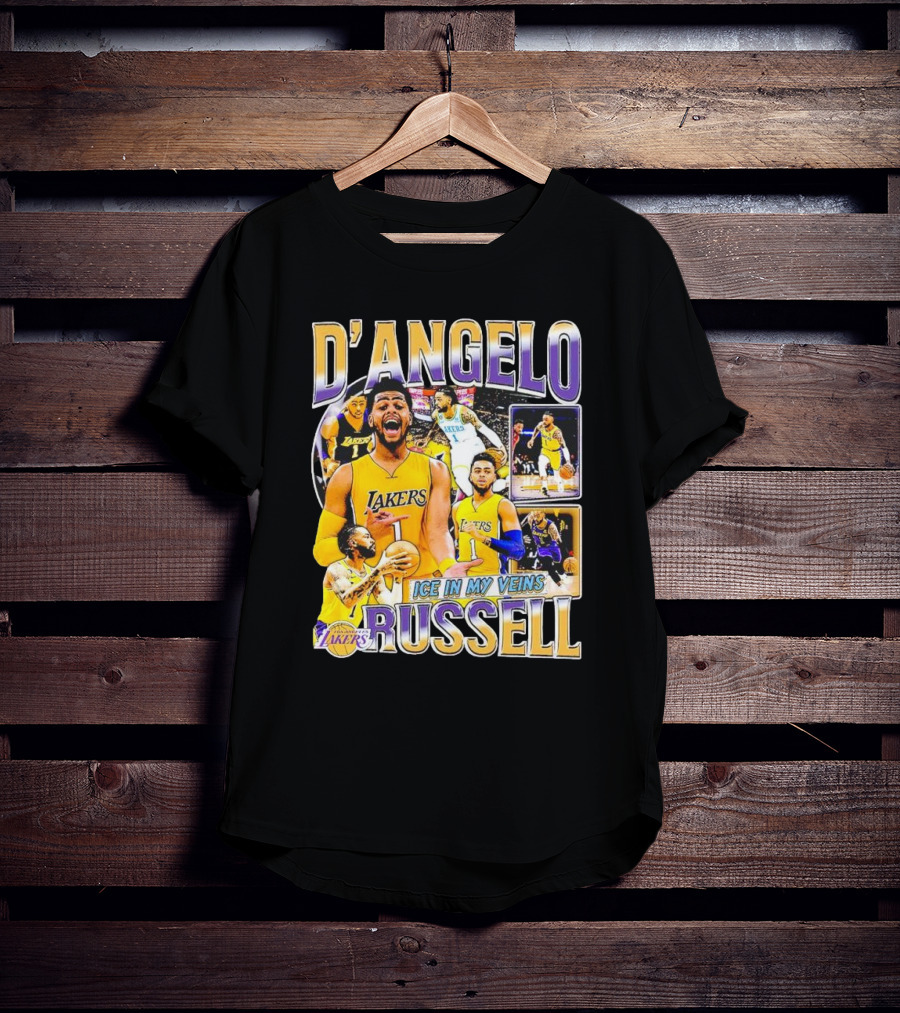 D’Angelo Russell Lakers Ice In My Veins 90s Vintage T-Shirt