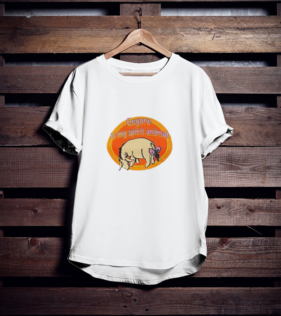 Eeyore Is My Spirit Animal With Bow And Saddened Expression T-Shirt