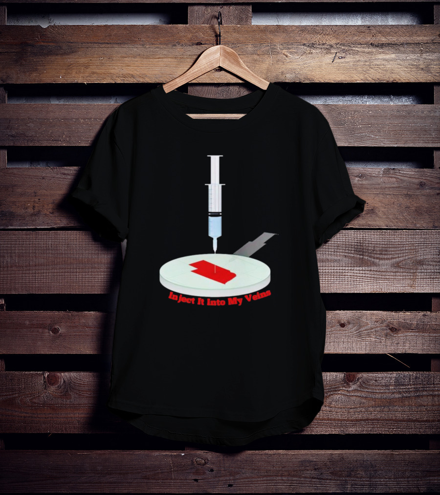 Inject It Into My Veins Syringe Turntable T-Shirt