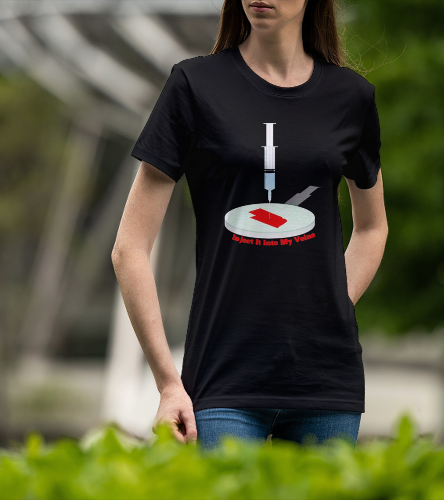 Inject It Into My Veins Syringe Turntable T-Shirt