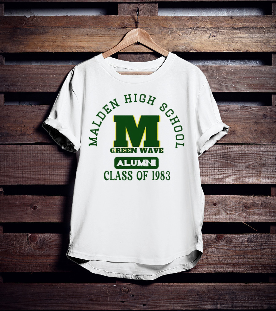 Malden High School Green Wave Alumni M Class Of 1983 T-Shirt