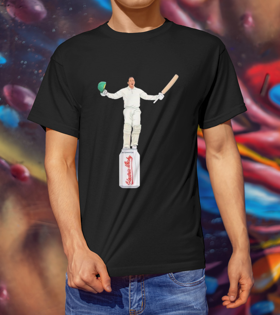 Edgbaston Victory Celebrations With Cricketer On Beer Can T-Shirt