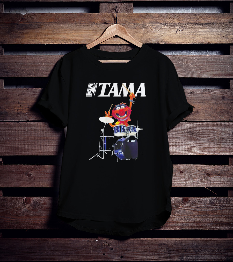 Tama Drums The Muppet Show Animal Playing Drum Set T-Shirt