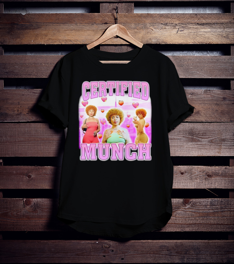 Certified Munch Pink Heart Bootleg Aesthetic Trio T-Shirt