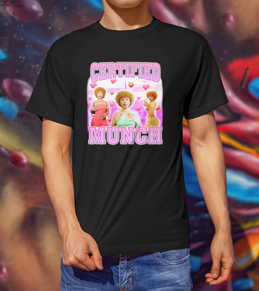 Certified Munch Pink Heart Bootleg Aesthetic Trio T-Shirt