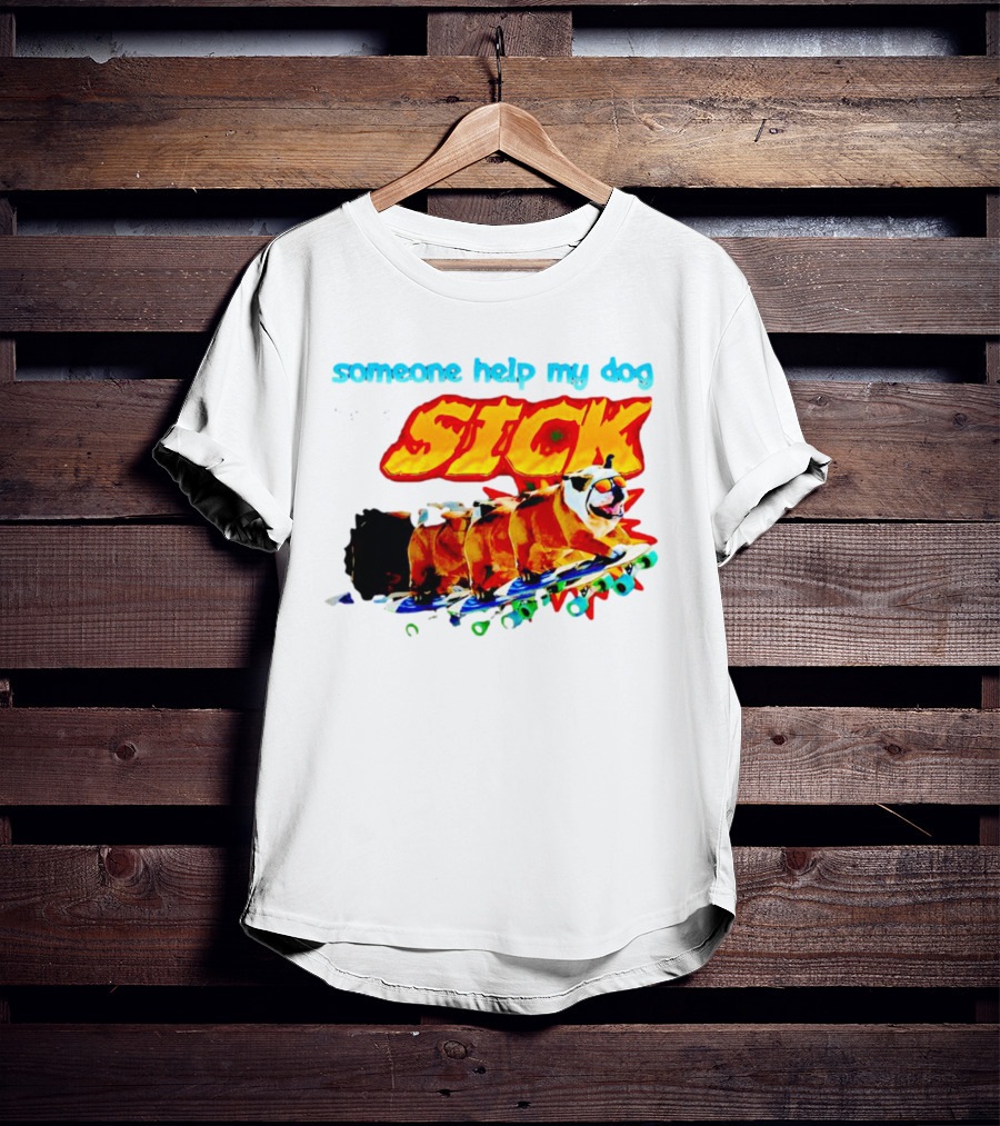 Someone Help My Dog He Is SICK Skateboarding Bulldogs T-Shirt