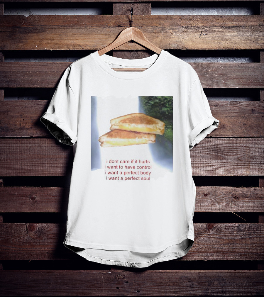 I Don’t Care If It Hurts I Want To Have Control Grilled Cheese I Want A Perfect Body I Want A Perfect Soul T-Shirt