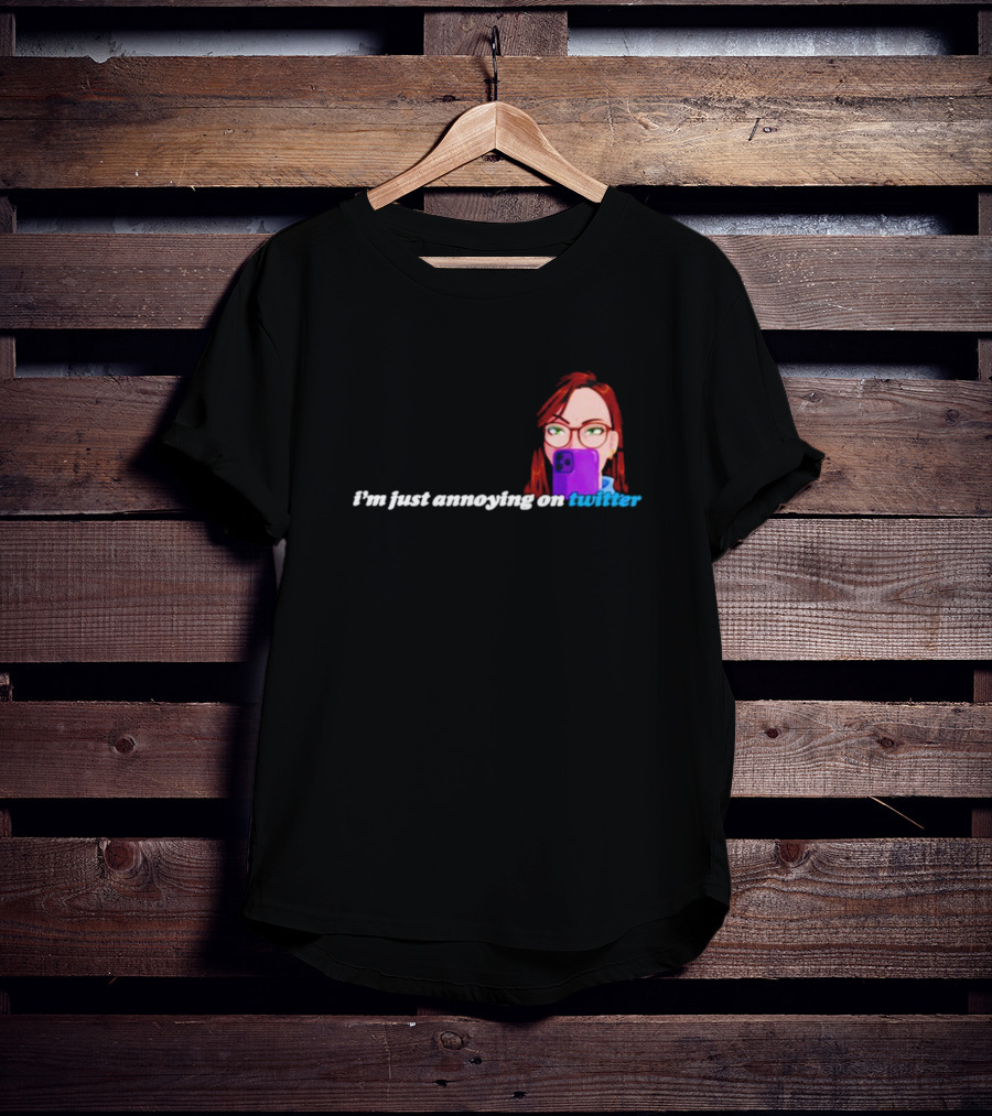 I’m Just Annoying On Twitter Redhead Glasses Smartphone T-Shirt