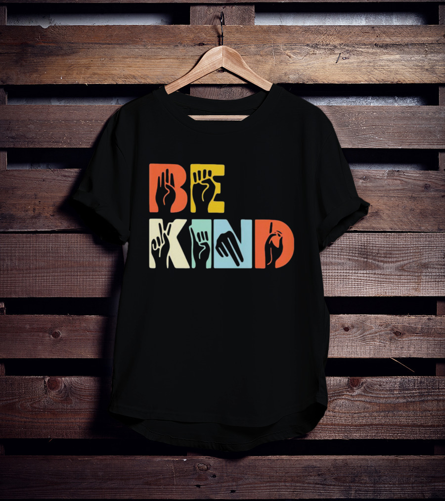 Be Kind Hands Sign Language Pride T-Shirt
