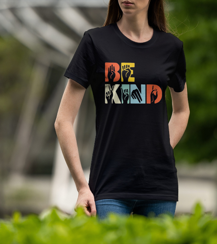 Be Kind Hands Sign Language Pride T-Shirt