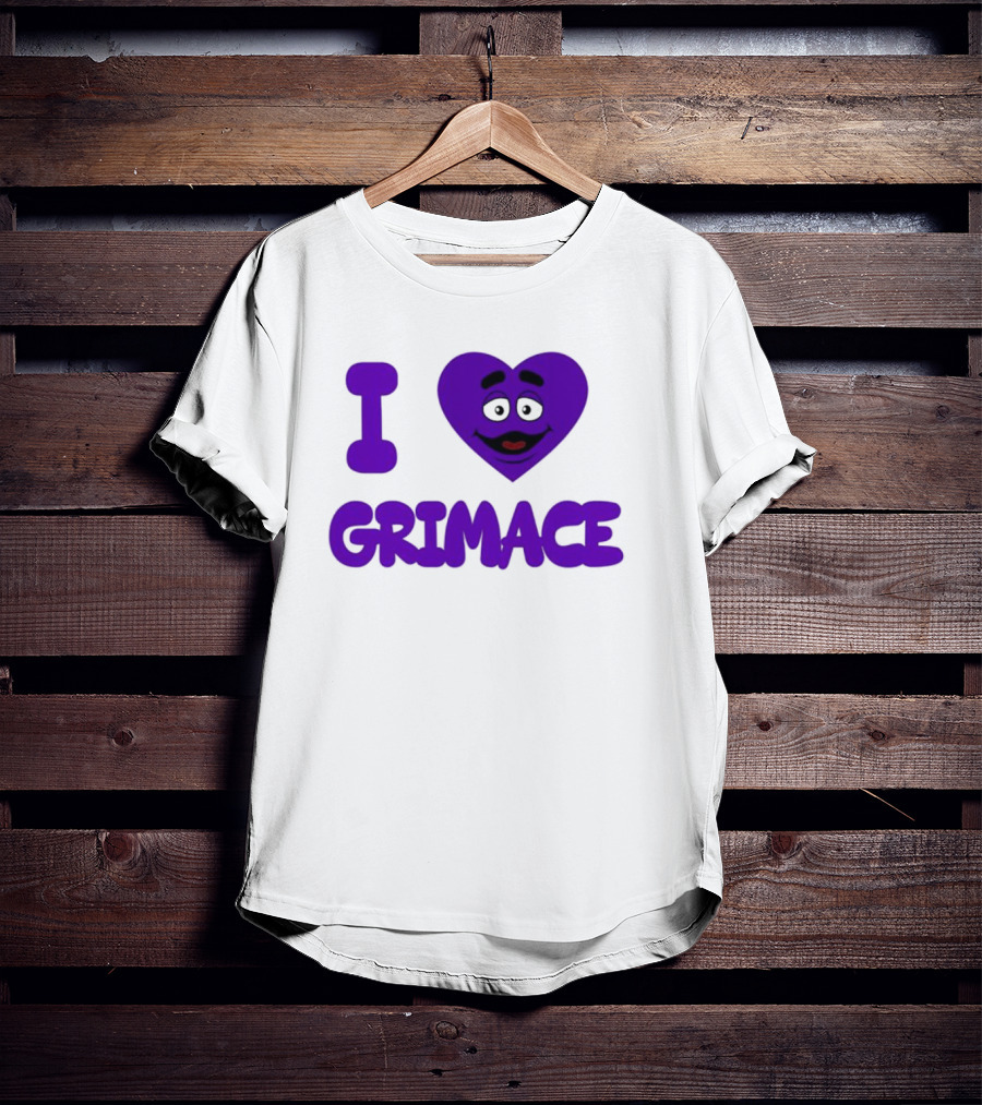I Heart Grimace’s McDonald’s Grimace Face T-Shirt