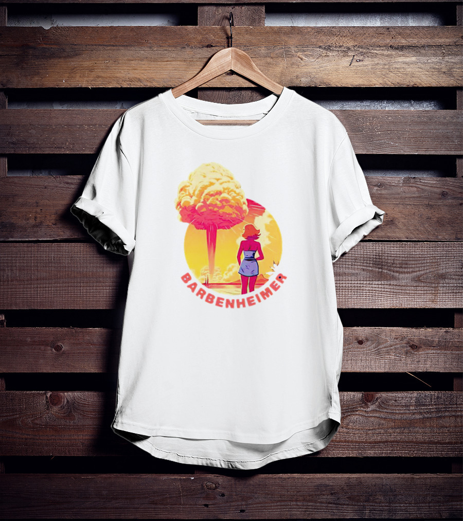 Barbie Oppenheimer Barbenheimer Sunset Silhouette Explosion T-Shirt
