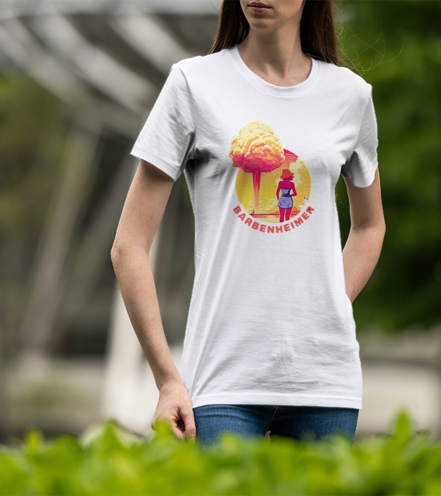 Barbie Oppenheimer Barbenheimer Sunset Silhouette Explosion T-Shirt
