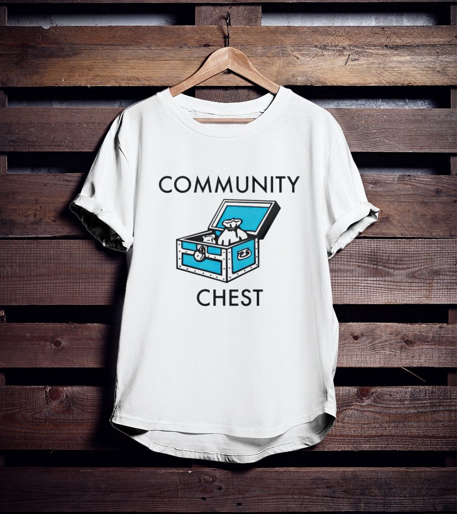 Community Chest Monopoly Icon Blue Treasure Box T-Shirt