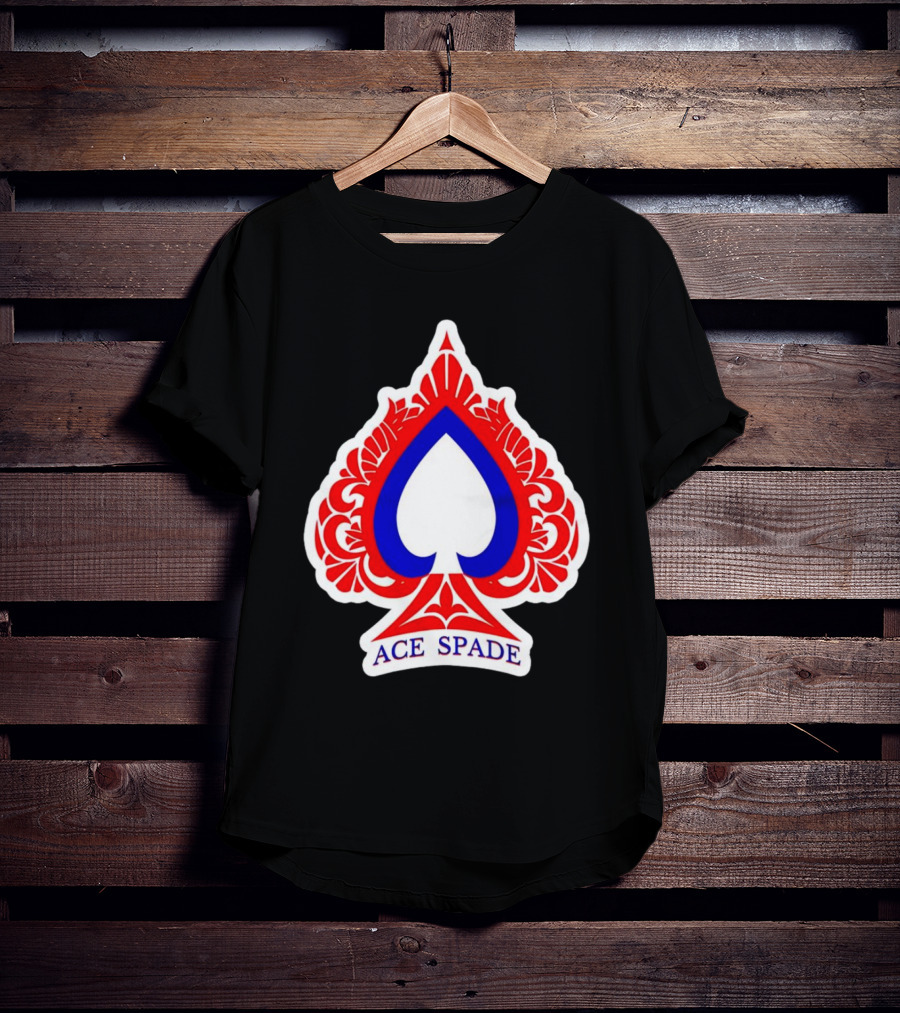 Heels On Starz Ace Spade Red Blue Emblem T-Shirt