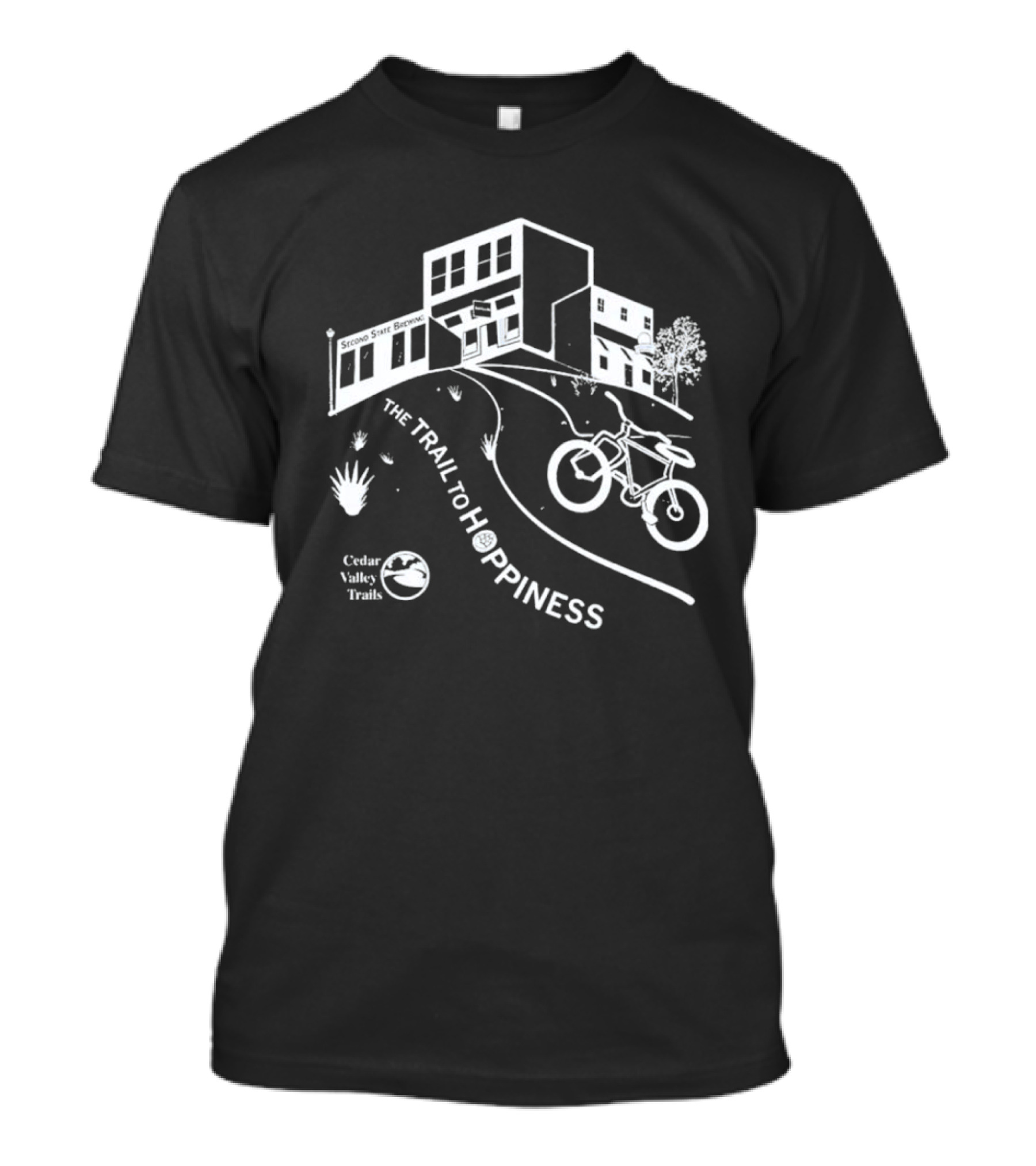 Cedar Valley Trails The Trail To Hoppiness Second State Brewing T-Shirt