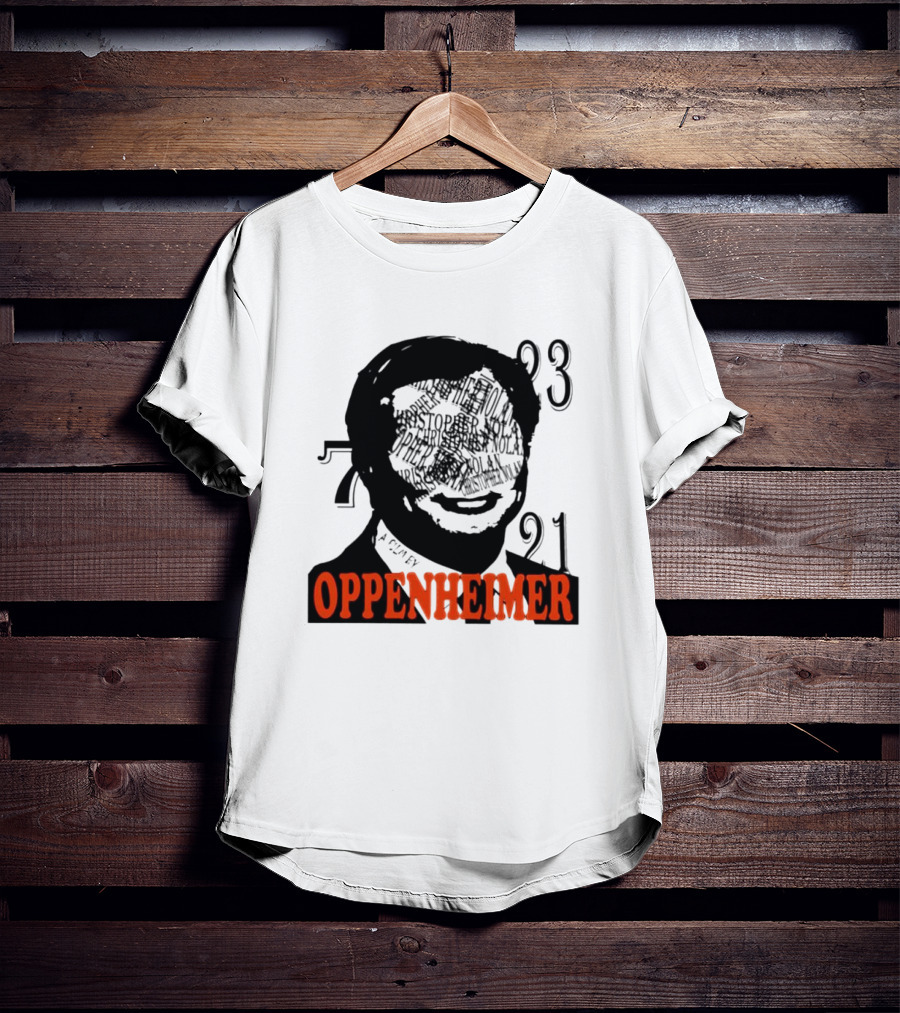 Christopher Nolan Oppenheimer Film Artwork With Numbers 7321 T-Shirt