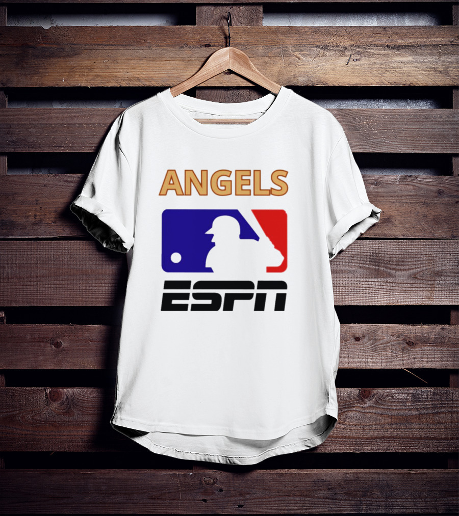 ANGELS ESPN MLB Logo Parody Baseball T-Shirt