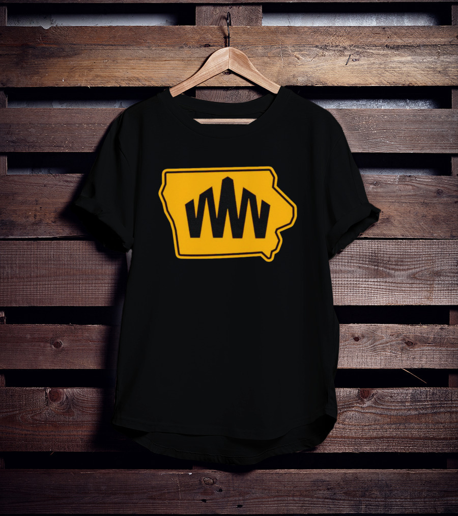 Iowa Map With WW Lettering Brent Blum We Will Collective T-Shirt