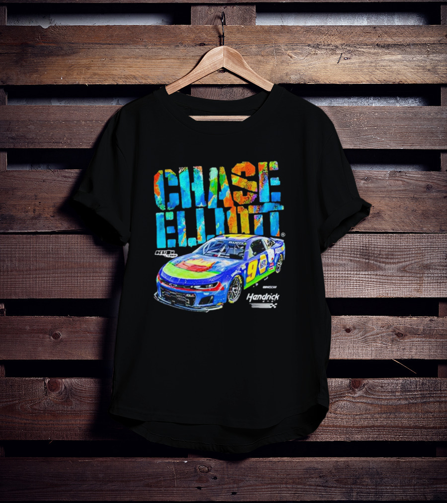 Chase Elliott #9 Hendrick Motorsports Colorful Design NASCAR Racer T-Shirt