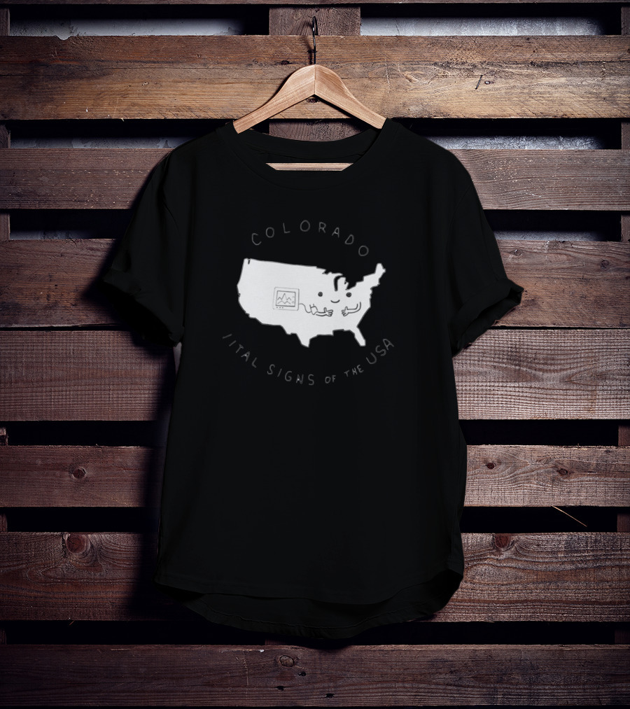 Colorado Vital Signs Of The USA Fun Map T-Shirt