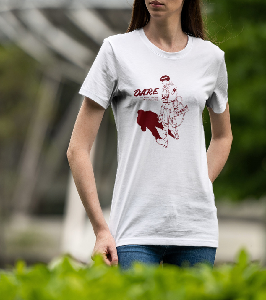 D.A.R.E. To Resist Drugs And Violence With Sci-Fi Warrior Visual T-Shirt
