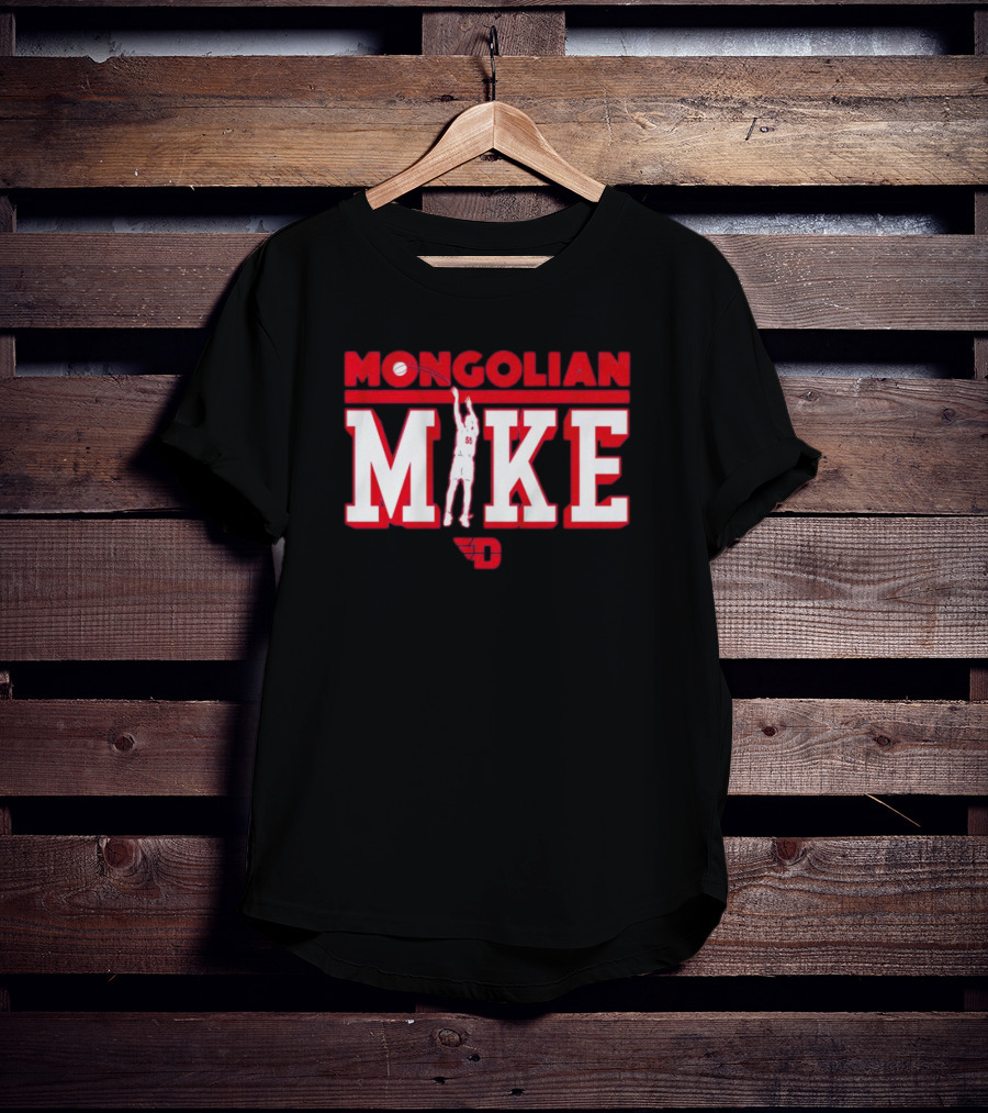Mongolian Mike #55 Dayton Basketball Hoops T-Shirt