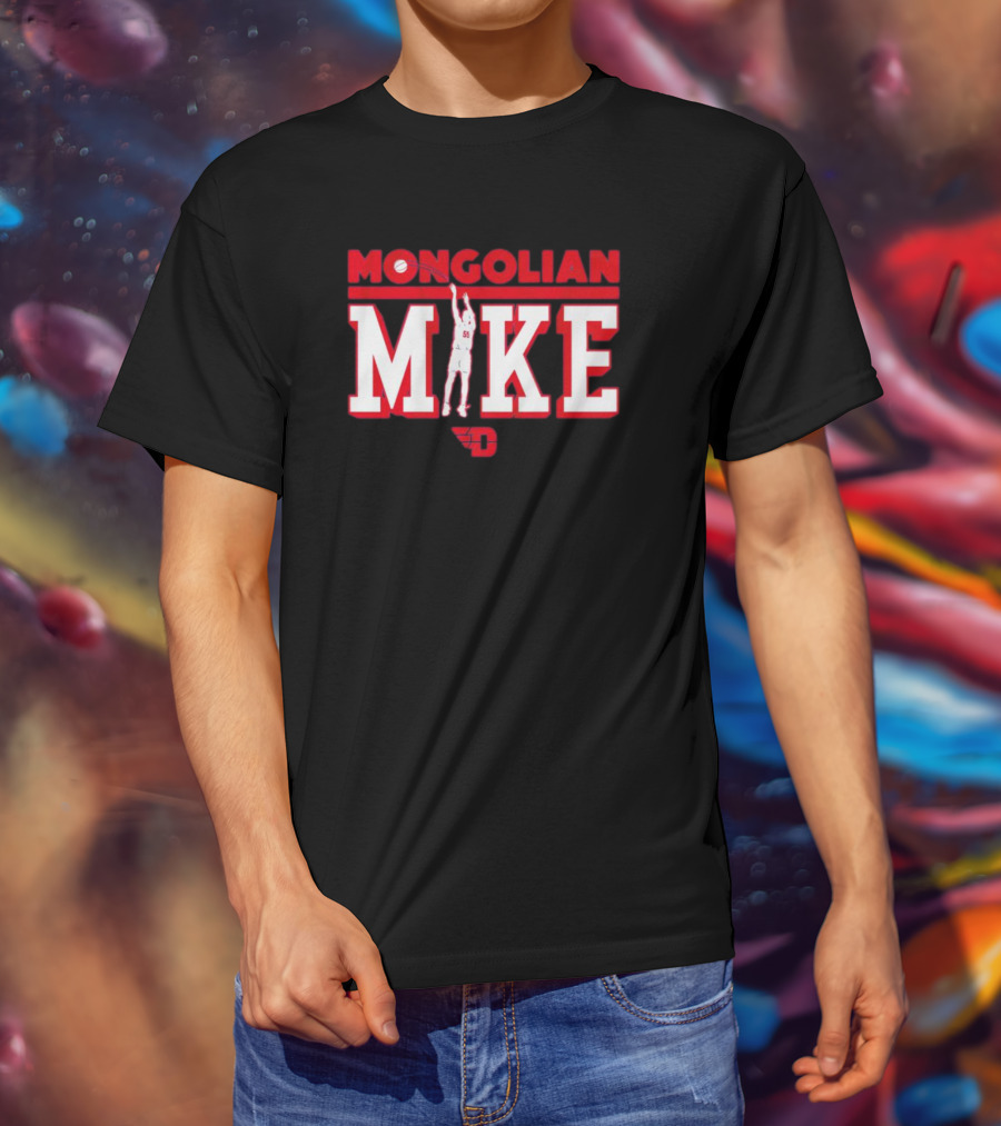 Mongolian Mike #55 Dayton Basketball Hoops T-Shirt