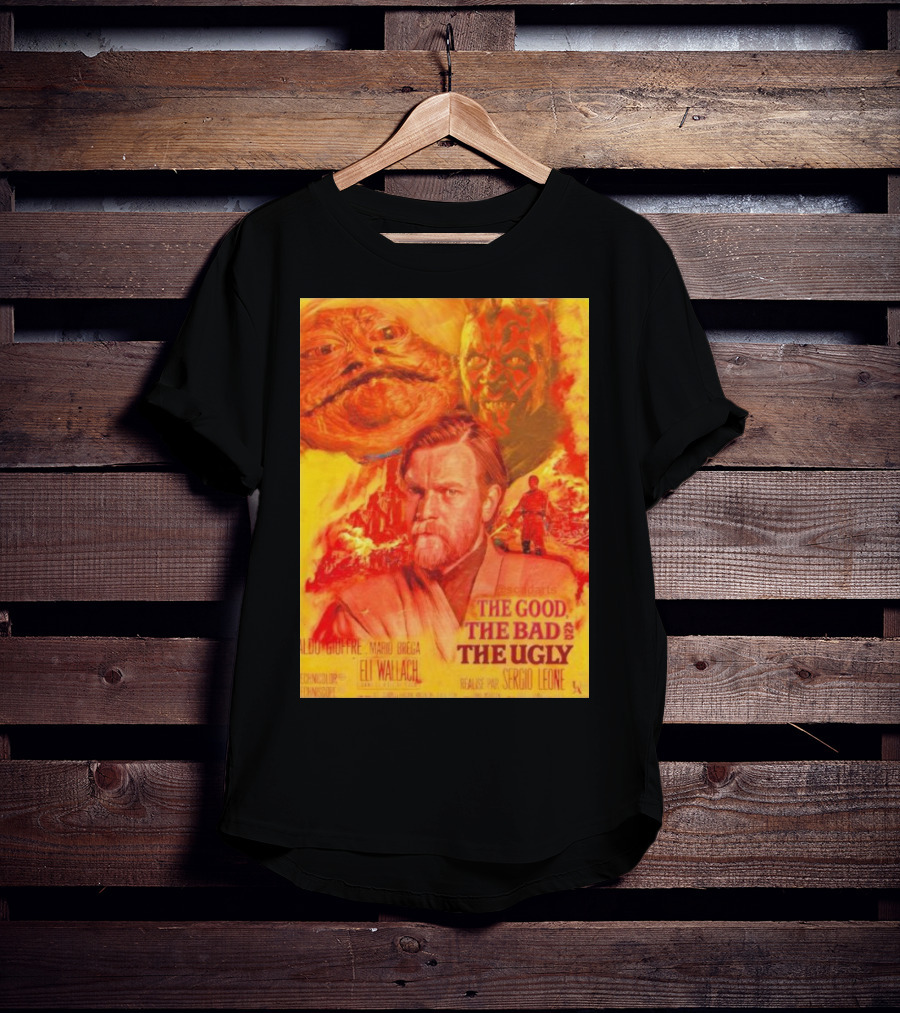 Obi Wan Kenobi Darth Maul Jabba The Good The Bad The Ugly Movie T-Shirt
