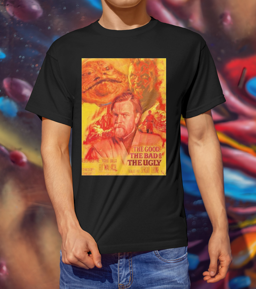 Obi Wan Kenobi Darth Maul Jabba The Good The Bad The Ugly Movie T-Shirt