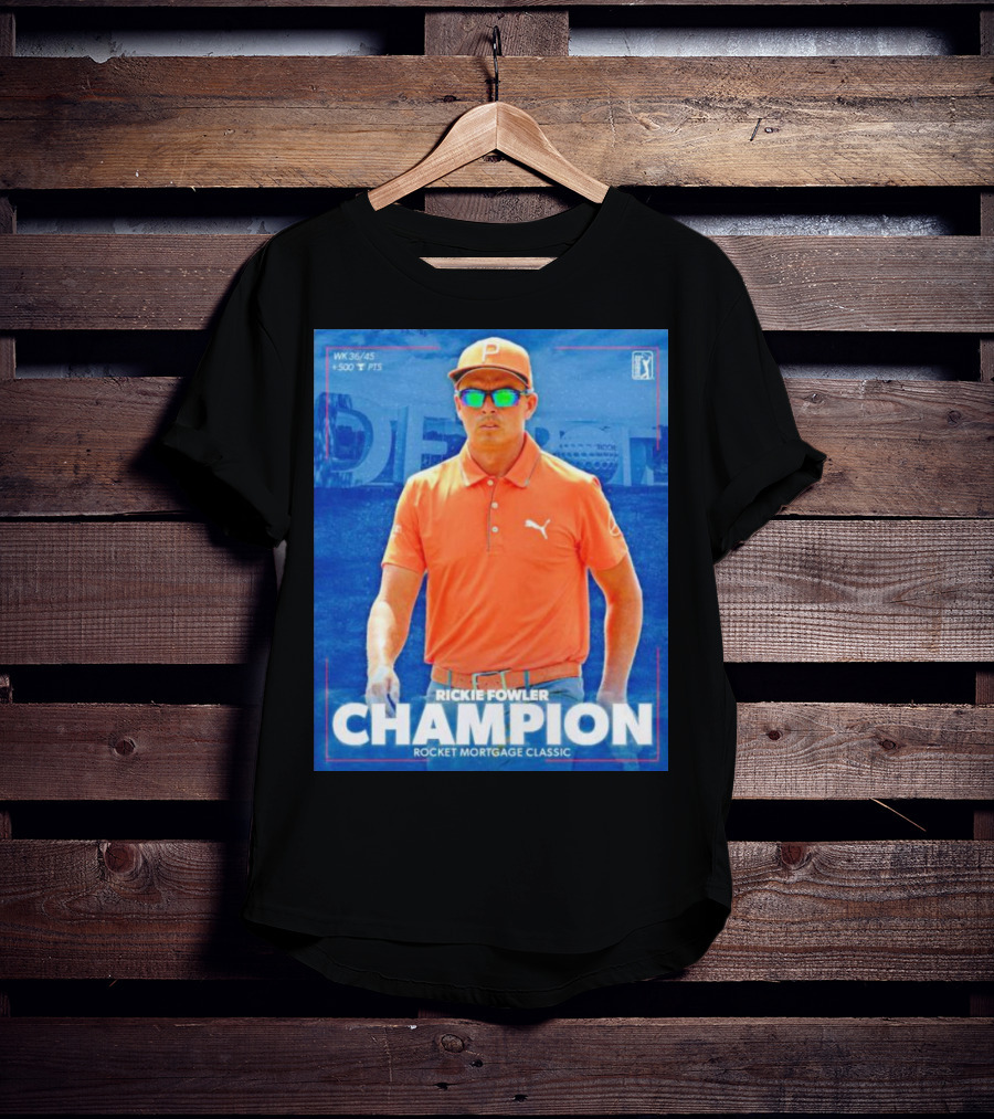 WK 36/45 Rickie Fowler Champion Rocket Mortgage Classic T-Shirt