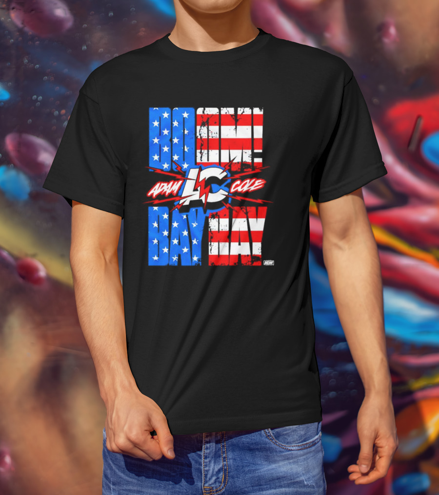 Adam Cole Boom Bay Bay American Flag AEW T-Shirt