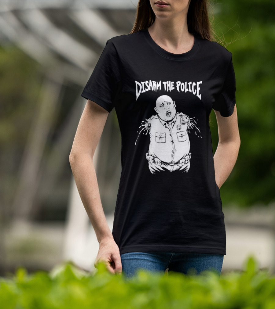Disarm The Police Cartoon Style Officer T-Shirt