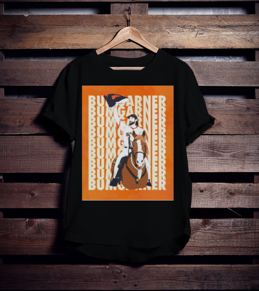 Bumgarner Riding Horse Giants Baseball Victory T-Shirt