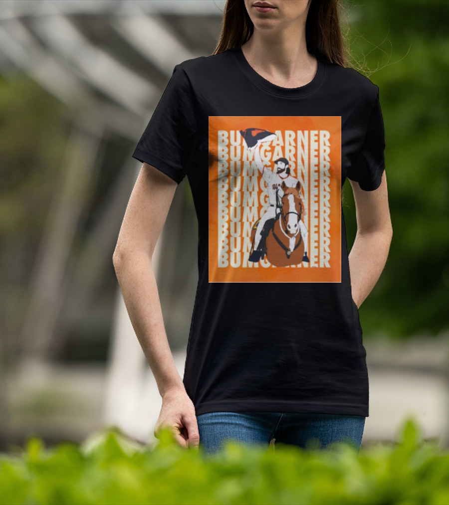 Bumgarner Riding Horse Giants Baseball Victory T-Shirt