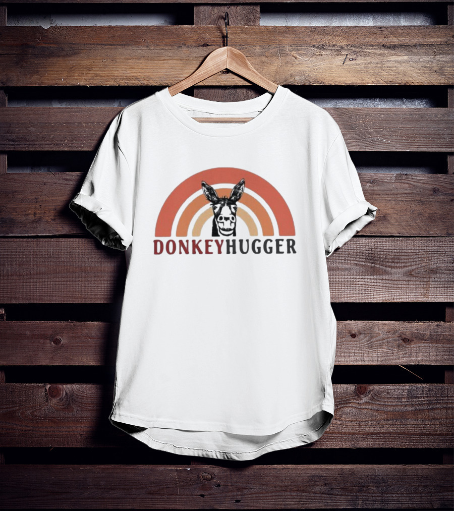 Donkey Hugger Retro Rainbow Arch T-Shirt