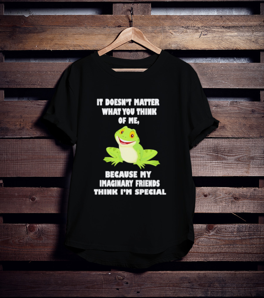 It Doesn’t Matter What You Think Of Me Because My Imaginary Friends Think I’m Special Frog T-Shirt