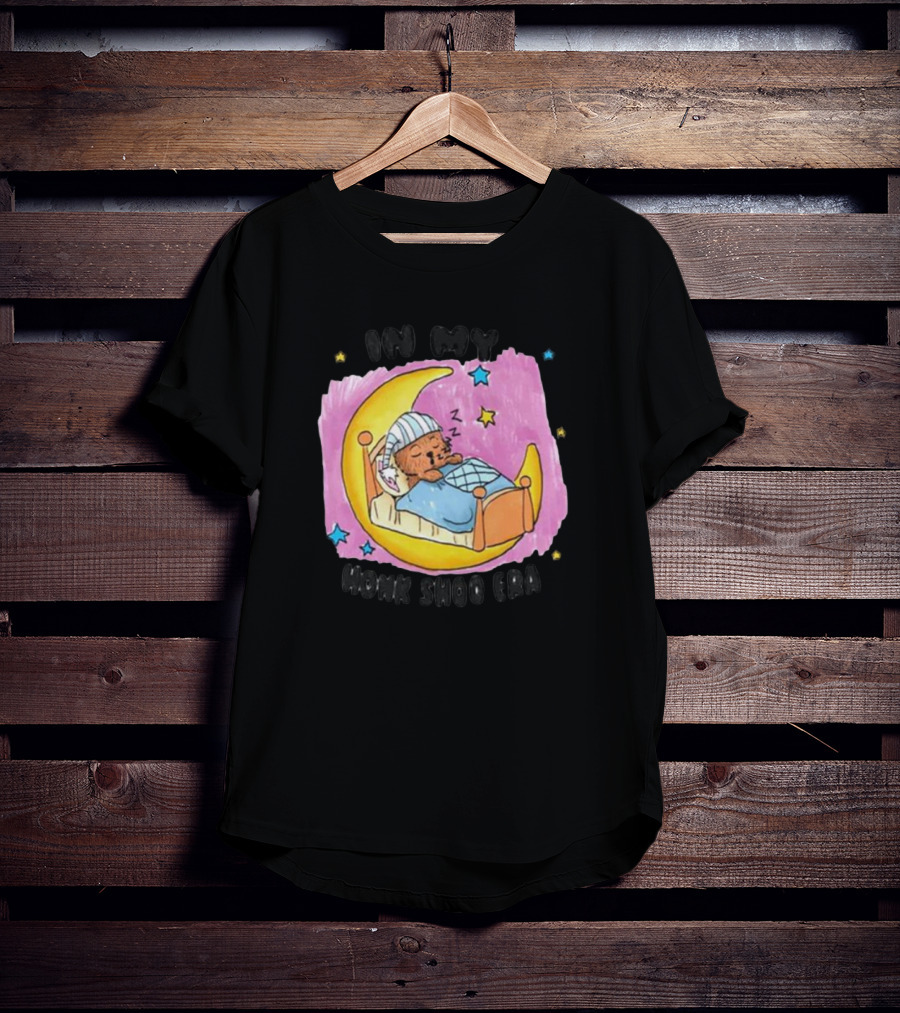 In My Honk Shoo Era Sleepy Bear On Crescent Moon T-Shirt