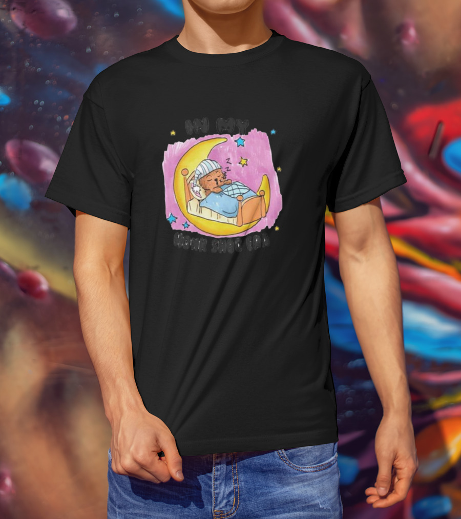In My Honk Shoo Era Sleepy Bear On Crescent Moon T-Shirt