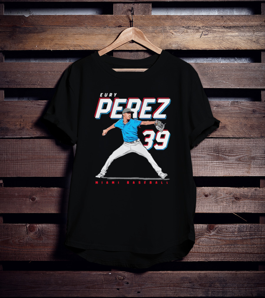 Eury Pérez 39 Miami Baseball Player MVP T-Shirt
