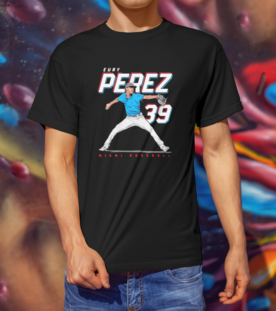 Eury Pérez 39 Miami Baseball Player MVP T-Shirt