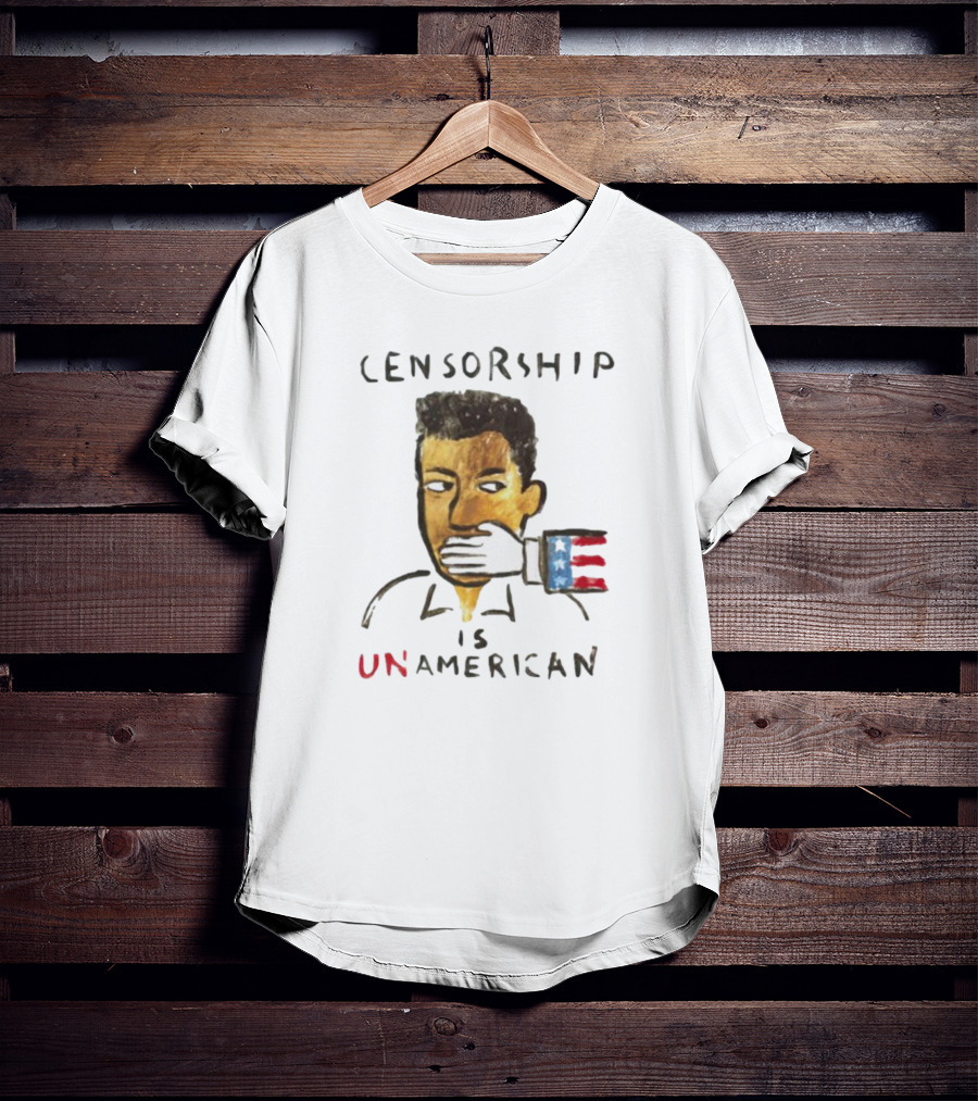 Censorship Is Unamerican With American Flag Colors T-Shirt