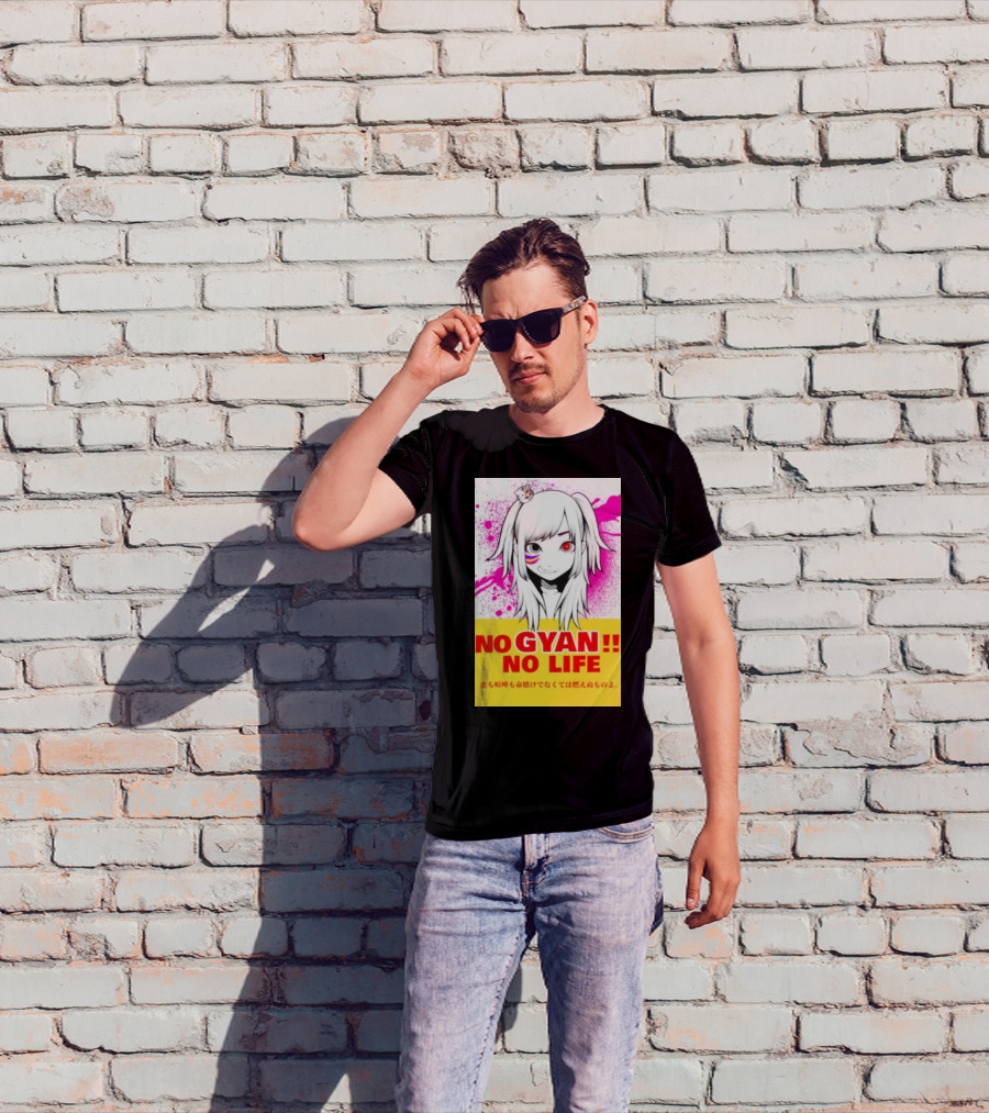 No Gyan No Life Manga Art With Cute Girl And Splatter Background T-Shirt