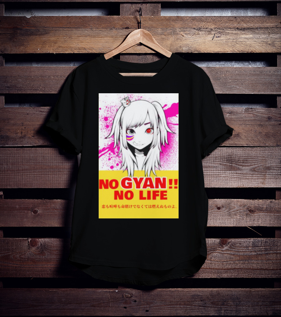 No Gyan No Life Manga Art With Cute Girl And Splatter Background T-Shirt