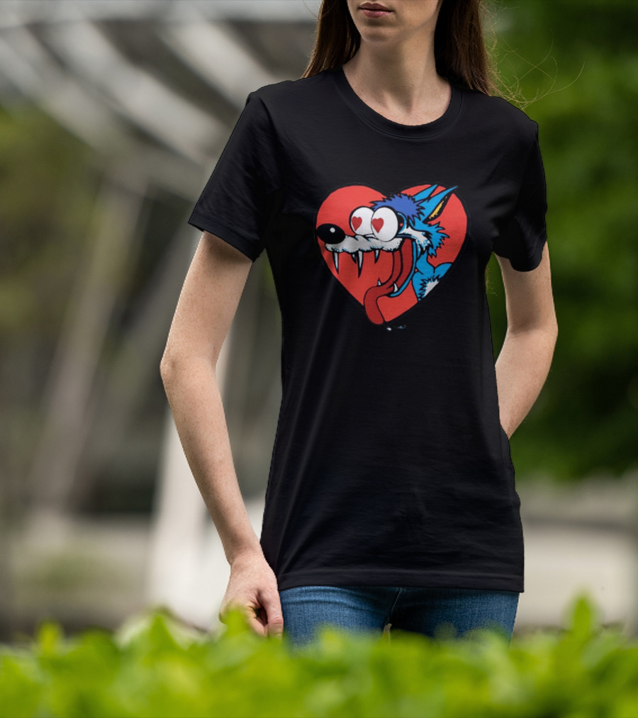 Wolf Heart Eyes Lizard Jesus T-Shirt