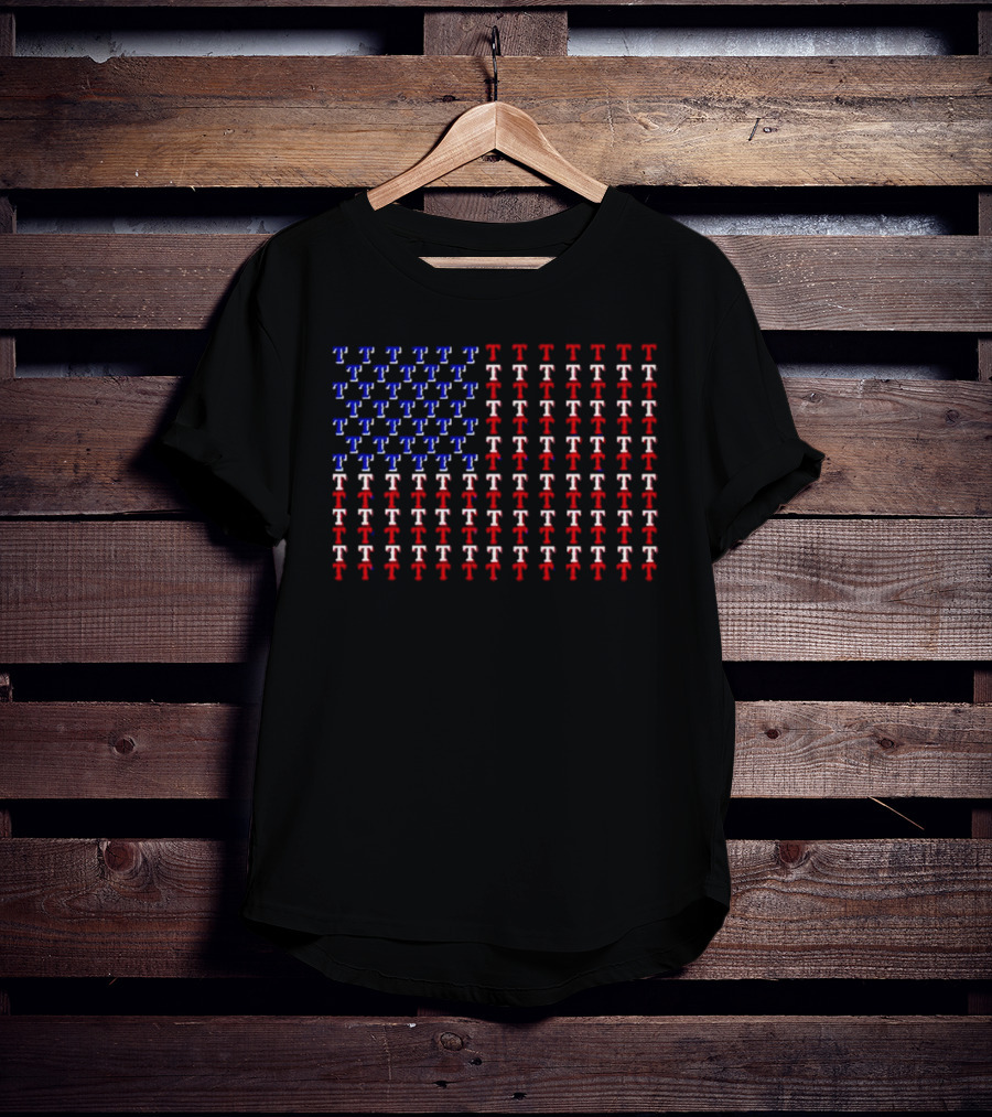 Texas Rangers American Flag T-Shirt