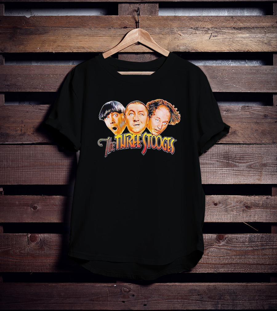 The Three Stooges Classic Comedy Trio Faces T-Shirt