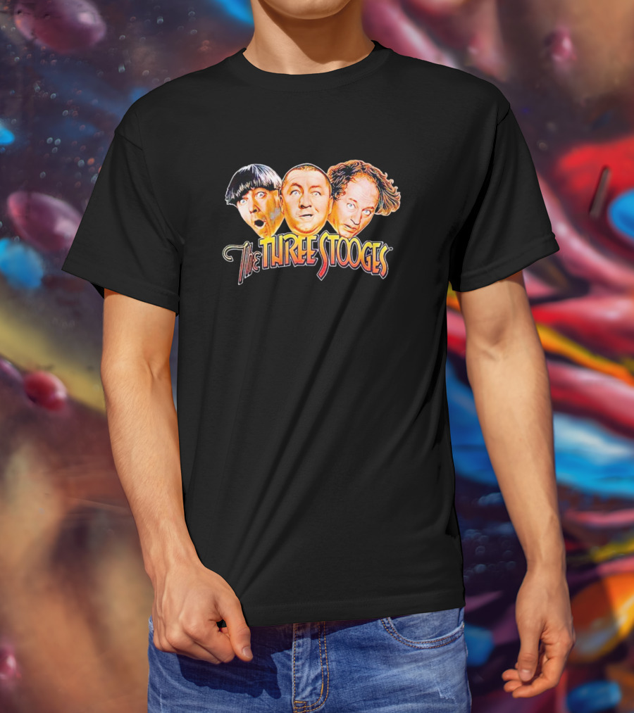 The Three Stooges Classic Comedy Trio Faces T-Shirt